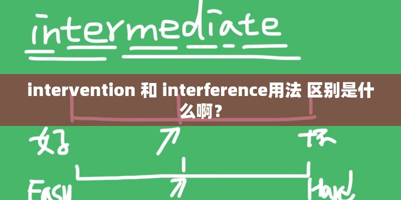 intervention 和 interference用法 区别是什么啊？