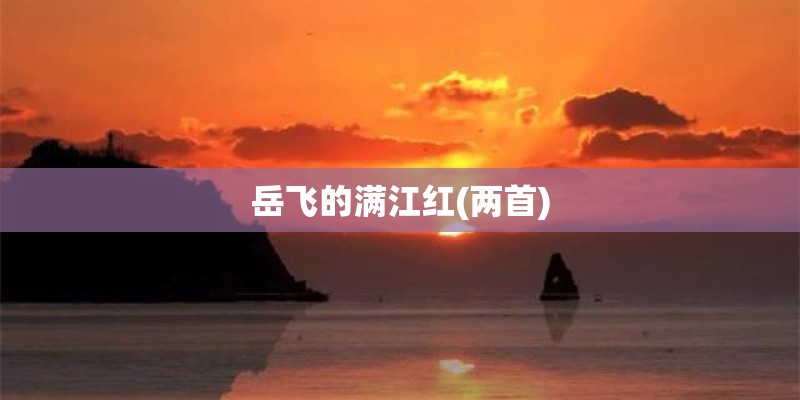 岳飞的满江红(两首)