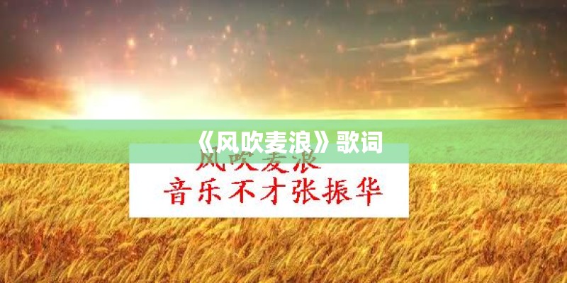 《风吹麦浪》歌词