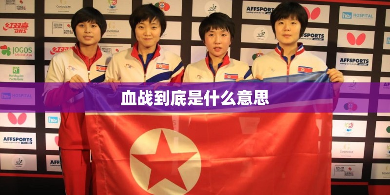 血战到底是什么意思 血战到底是什么意思