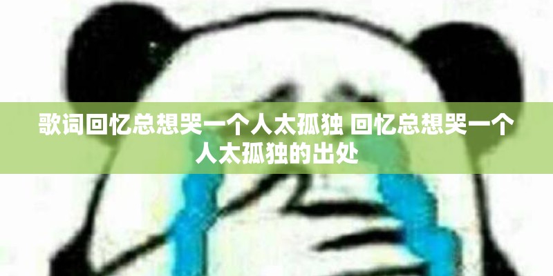 歌词回忆总想哭一个人太孤独 回忆总想哭一个人太孤独的出处