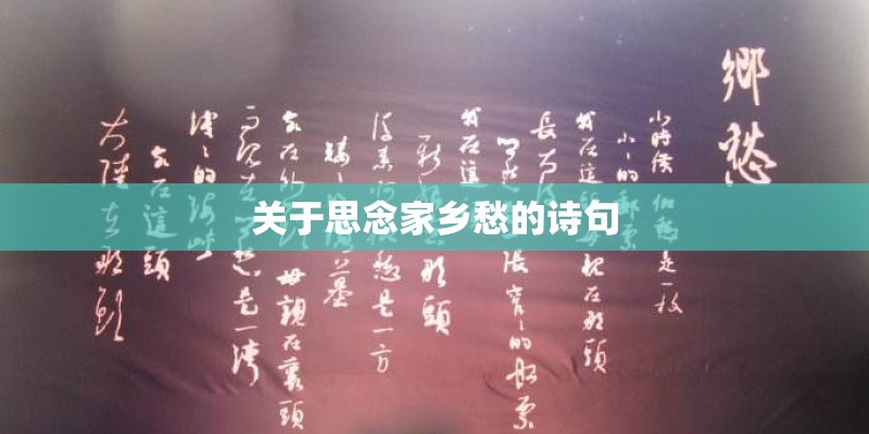 关于思念家乡愁的诗句