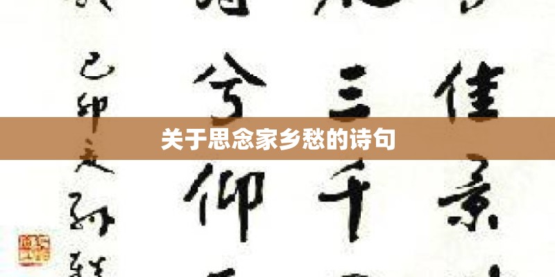 关于思念家乡愁的诗句