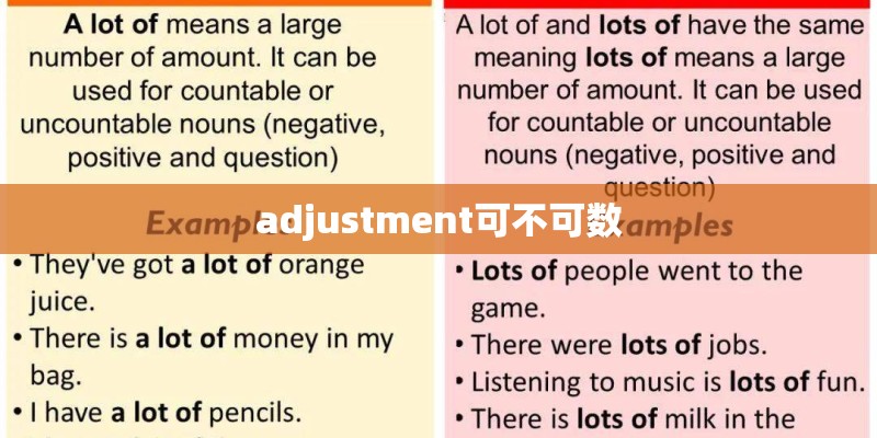 adjustment可不可数 adjustment可不可数
