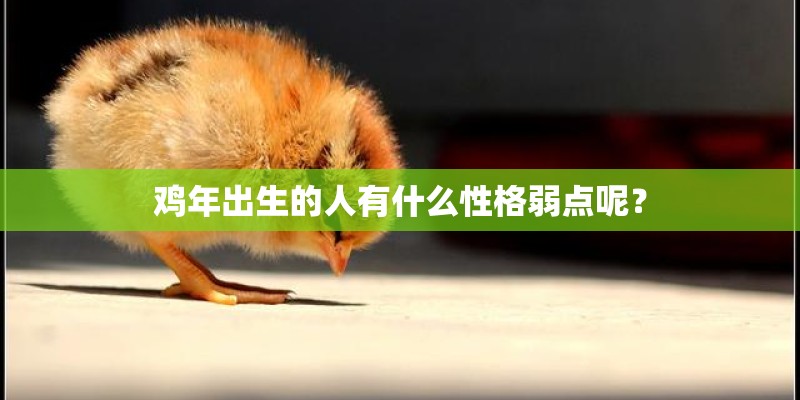 鸡年出生的人有什么性格弱点呢？