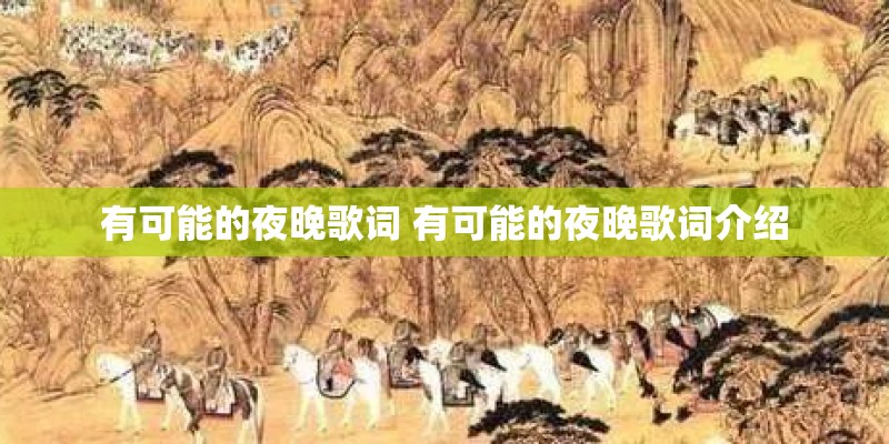 有可能的夜晚歌词 有可能的夜晚歌词介绍